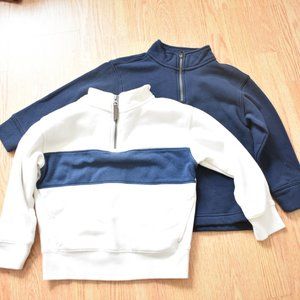 Bundle of 2 Old Navy Boys Quarter Zip Sweatshirts